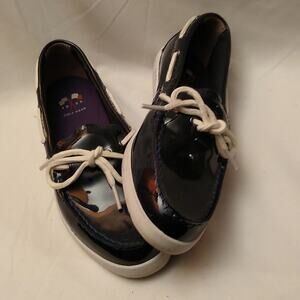 Cole Haan women's size 8 patent navy boat shoes. Athleisure